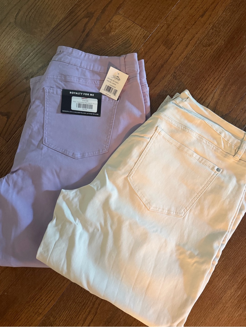 Royalty For Me Lavender and Cream Ankle Cropped Pants - Two Pair